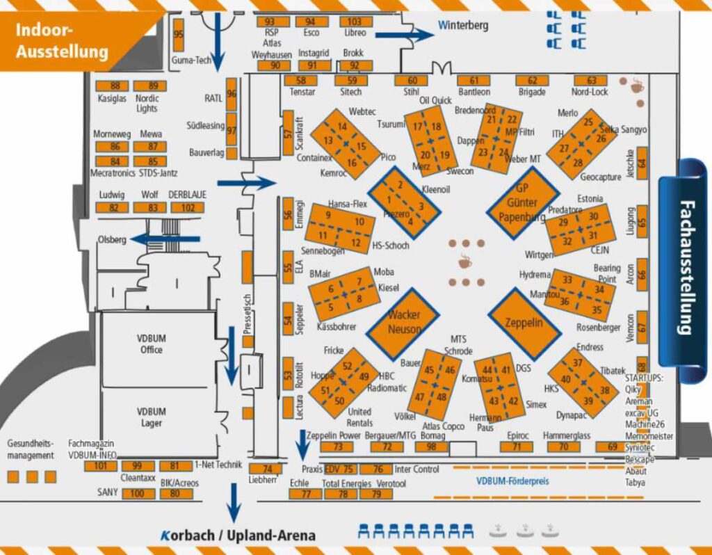 Lageplan VDBUM Fachausstellung 2025